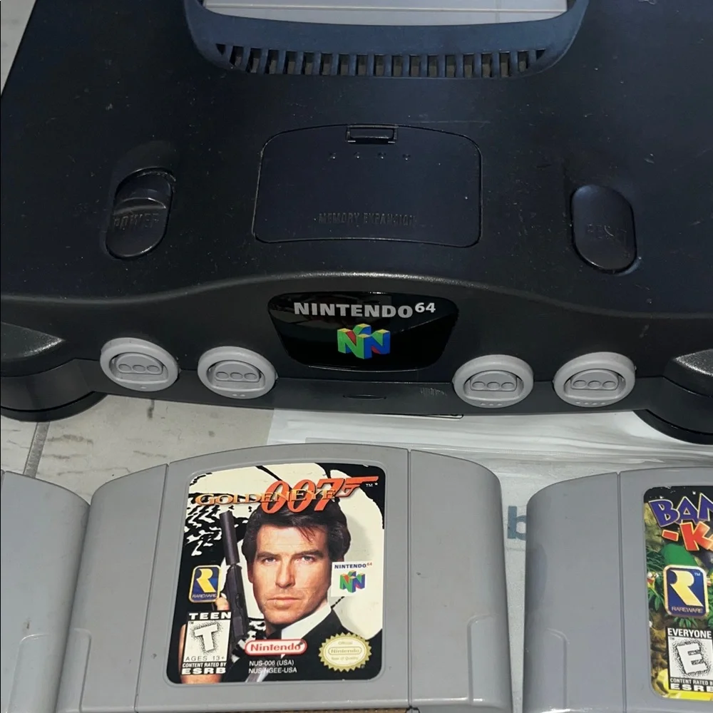 Nintendo 64 Console with Atomic Clear and Green Controllers (authentic)